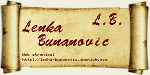 Lenka Bunanović vizit kartica